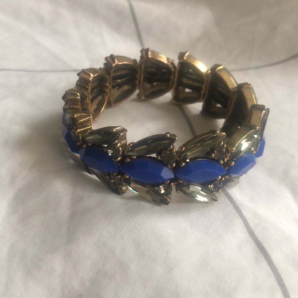 JCrew elastic faux crystal bracelet.